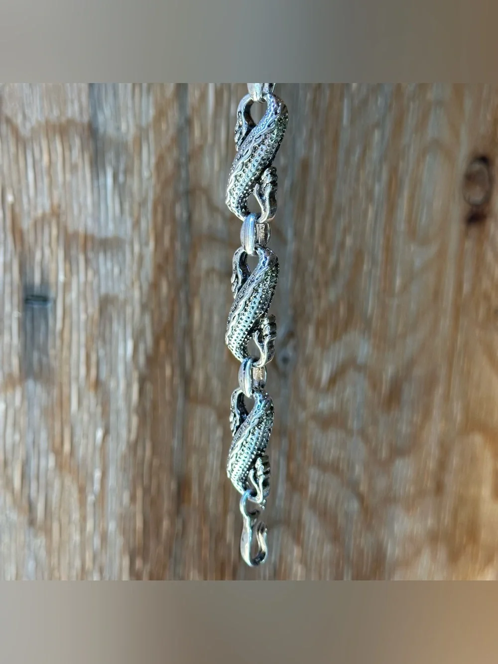 Men’s 925 Sterling Silver Dragon Link Bracelet